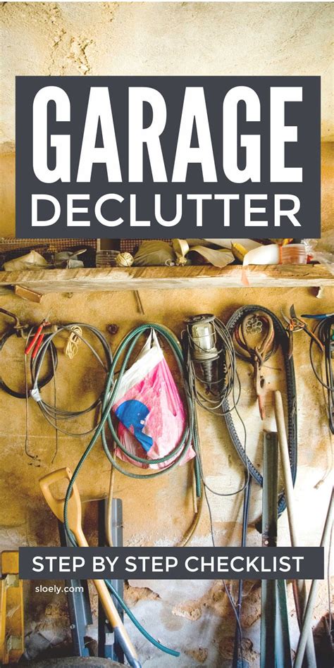 Declutter Garage Garage Clutter Declutter Checklist Organize