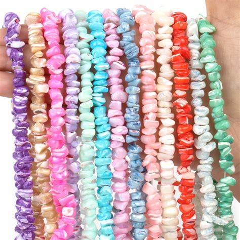 Trendy Natural Shell Beads Multicolor Irregular Mop Mother Of Pearl