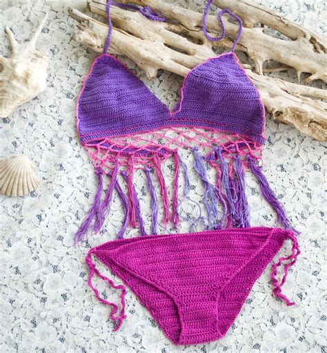 Crochet Bikini Top Crochet Bikini Bottom Mix And Match Bikini Set