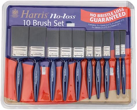 HARRIS NO LOSS 10 PIECE PAINT BRUSH SET By Harris Amazon Es