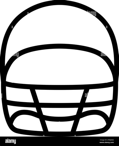 Icono del casco de fútbol americano Diseño de contorno en negrita