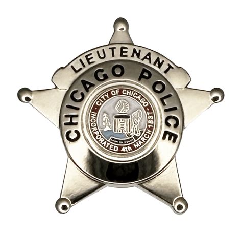 Chicago Police Department Star Lapel Pin Lieutenant Chicago Cop Shop