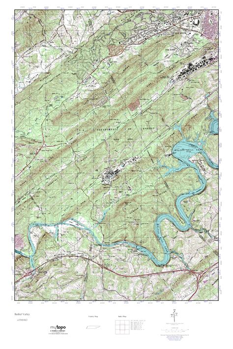 MyTopo Bethel Valley Tennessee USGS Quad Topo Map