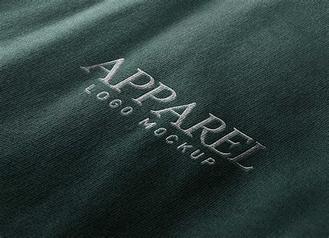 Clothing Textured Embroidered Logo Mockup | Free PSD Templates