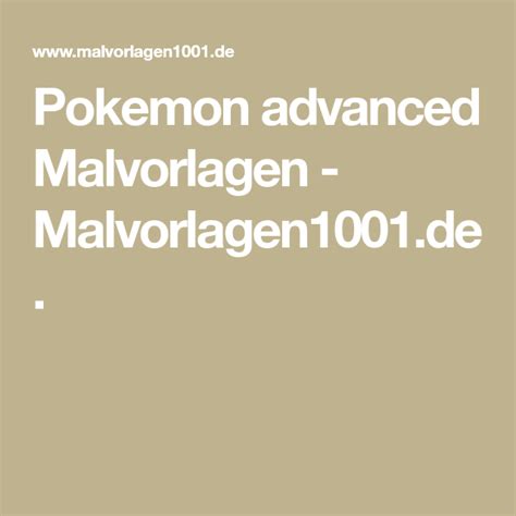 Pokemon Advanced Malvorlagen Malvorlagen De Pokemon Advanced