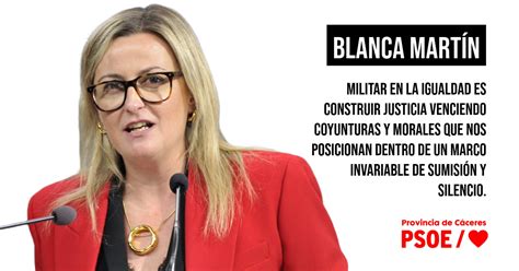 Blanca Mart N Militar En La Igualdad Psoe Provincia De C Ceres