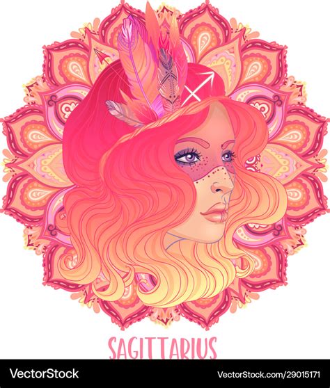 Drawing Sagittarius Astrological Sign Royalty Free Vector