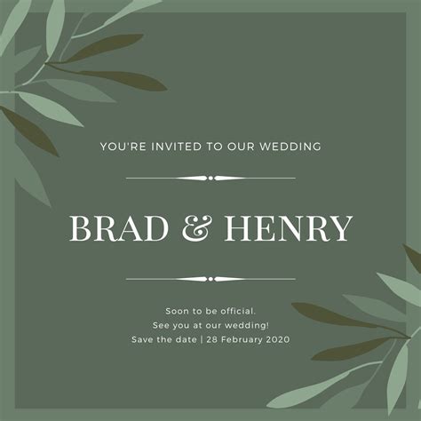 Free Same Sex Wedding Invitations Design A Same Sex Wedding Invitation In Canva