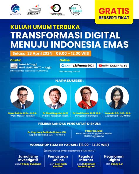 Kuliah Umum Terbuka Transformasi Digital Menuju Indonesia Emas