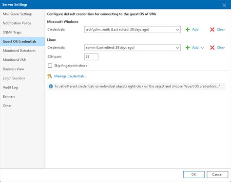 Step 6 Specify VM Guest OS Credentials Veeam ONE Deployment Guide