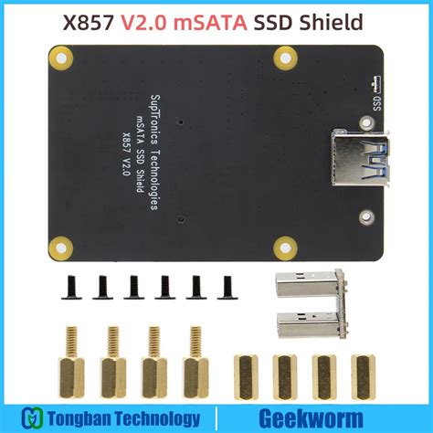 Carte D Extension De Stockage Pour Raspberry Pi 4 X857 V2 0 MSATA SSD