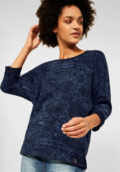 Cecil Shirt Mit Fledermaus Rmel F R Damen In Blau Cecil