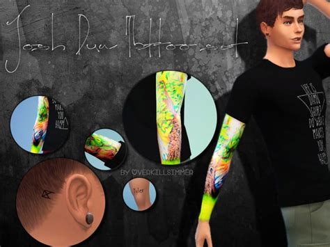 Josh Dun Tattoo Set The Sims 4 Catalog Sims 4 Tattoos Sims 4 Josh