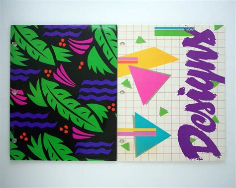 Trapper Keeper Portfolio Folders 1980s Jungle Leaves