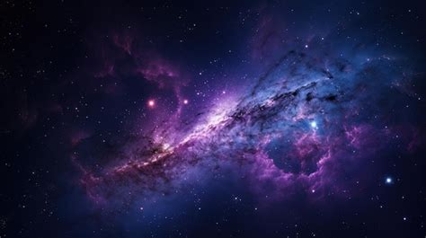 Una Galaxia Morada Con Un Fondo Morado Y Una Nebulosa Morada En El