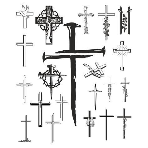 Nail Cross Svg Christian Svg Silhouette Christian Nail Cross Svg Png