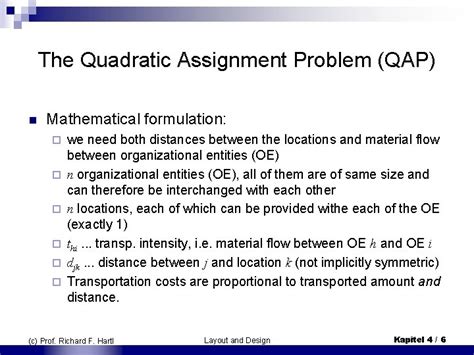 The Quadratic Assignment Problem Qap N Common Mathematical