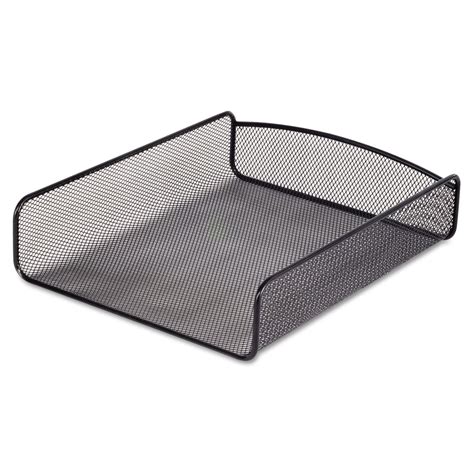 Safco Saf3272bl Desk Tray Single Tier Steel Mesh Letter Black