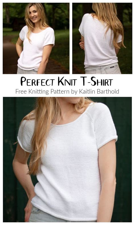 Perfect Knit T Shirt Free Knitting Pattern Knitting Pattern Knitted Tshirt Knitted Tshirt