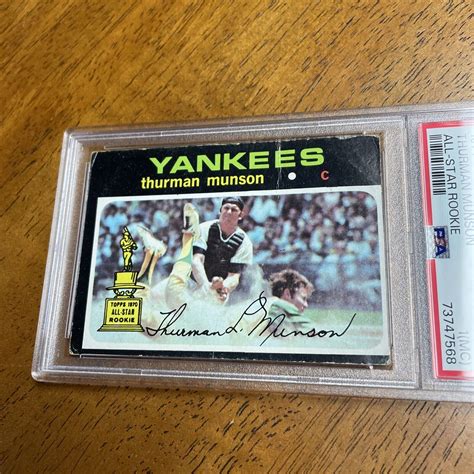 Topps Thurman Munson All Star Rookie Sharp Psa Mc New York