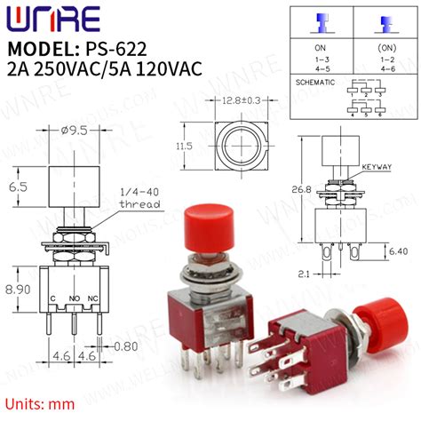 China Ps Mini Toggle Switch Pin Position Latching Power Button