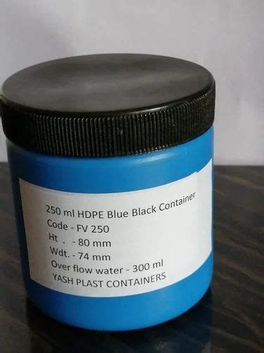 Blue Chemical Hdpe Stability Containers Capacity 250 Ml At 9 Piece