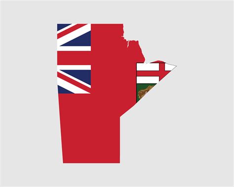 Manitoba Map Flag. Map of Manitoba with flag. Canadian Province of ...