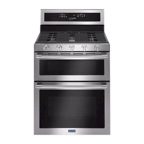 Maytag 60 Cu Ft Self Cleaning Freestanding Fingerprint Resistant Double Oven Gas Convection