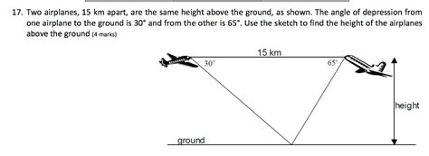 Solved Two Airplanes Km Apart Are The Same Height Chegg