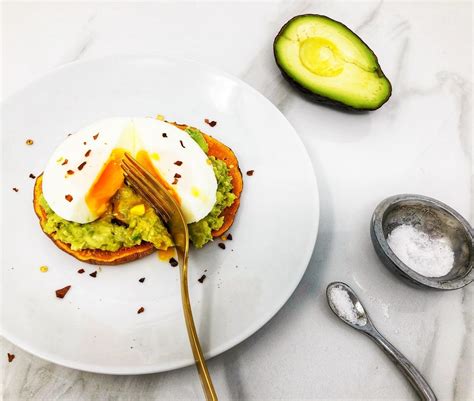 Poached Egg With Avocado And Sweet Potato Toast Eatify Nutrition