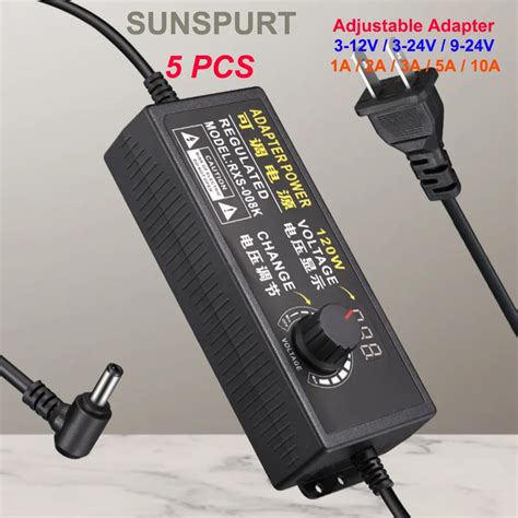 Pcs Universal Voltage Regulated Adapter Ac To Dc Adjustable Power