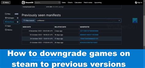 How To Downgrade Steam Games To Previous Versions Thewindowsclub