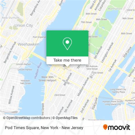 How to get to Pod Times Square in Manhattan by bus, subway or train?