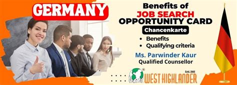 Benefits of Germany job search opportunity card - Chancenkarte