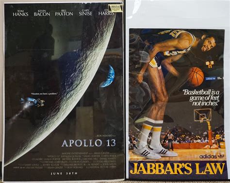 Lot - 'Apollo 13' Original Movie Theater Display Poster and Kareem ...