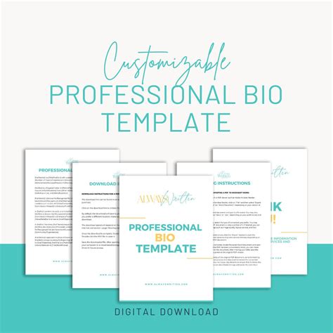 Professional Bio Template Speaker Bio Template Editable in - Etsy