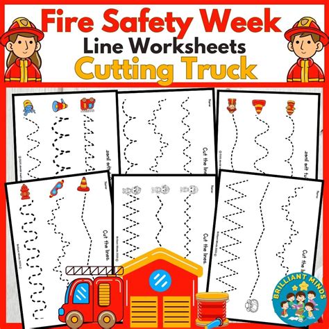 Fire Safety Week Cutting Practice Fall Cutting Practice Fine Motor