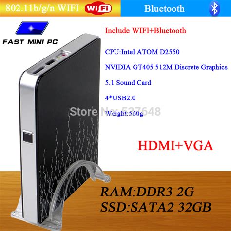 Купить тонкий клиент мини-ПК intel atom d2550 dual core 1,86 ГГц с hdmi ...