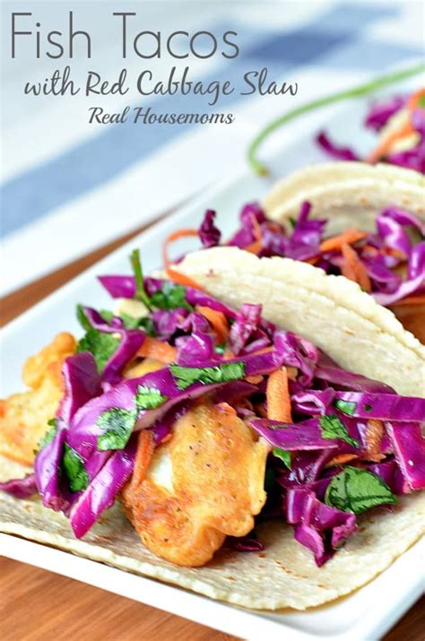 Fish Tacos With Red Cabbage Slaw ⋆ Real Housemoms