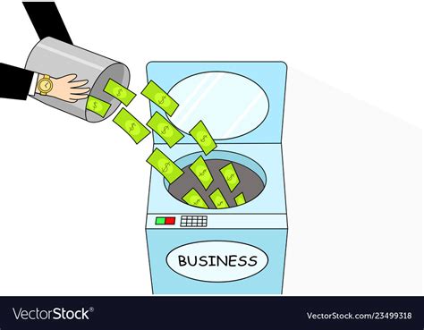 Money Laundering Cartoon Art Royalty Free Vector Image