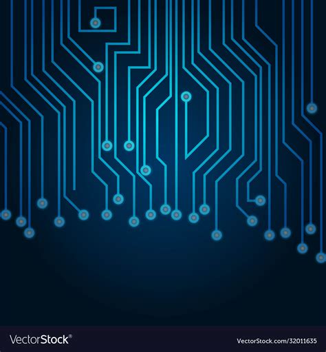 Circuit board blue hi-tech digital background Vector Image