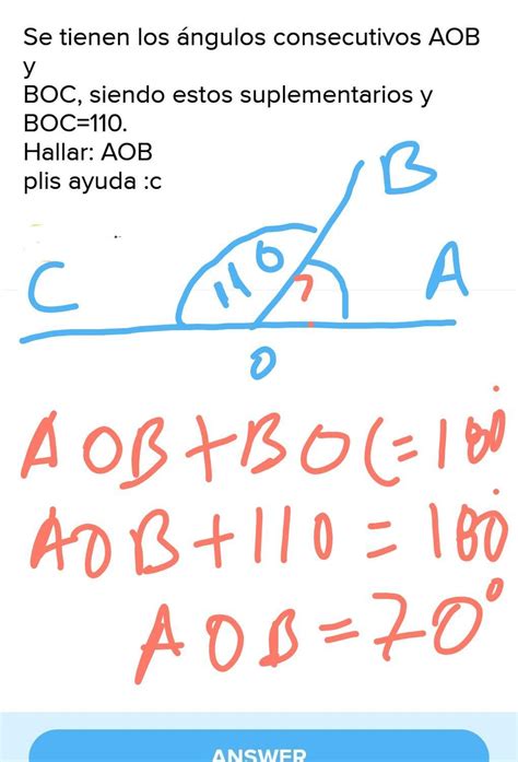 Se tienen los ángulos consecutivos AOB y BOC siendo estos
