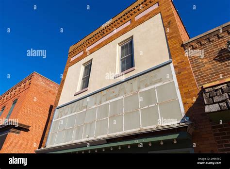 Old Storefronts In Midwest Town Stock Photo Alamy