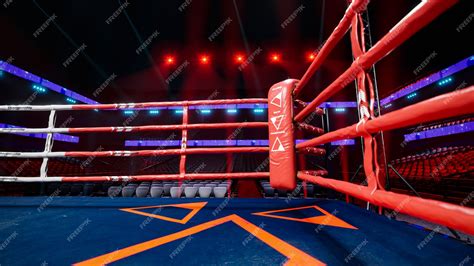 Premium Photo Empty Boxing Arena Waiting New Round D Render Illustration