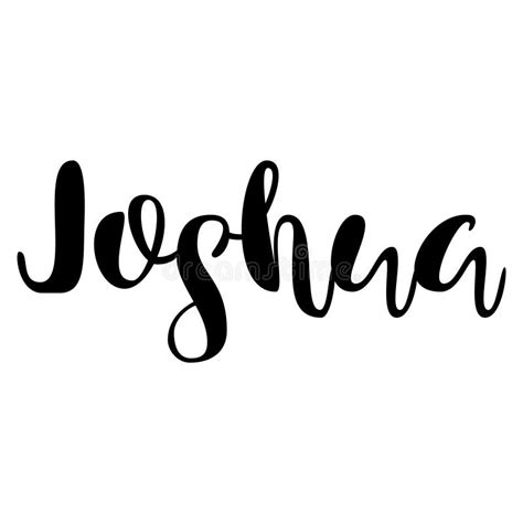 Male Name - Joshua. Lettering Design. Handwritten Typography. Vector ...