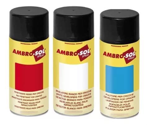 Kit Tintes Penetrantes Spray Aerosol X 400ml Ambrosol Cuotas sin interés