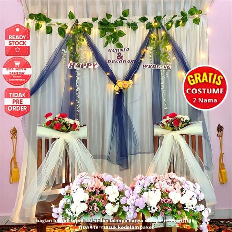 Jual Dekor Dekorasi Backdrop Photobooth Kain Hiasan Lamaran Tunangan