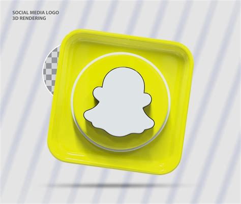 Icono De Snapchat De Redes Sociales Render 3d Archivo PSD Premium