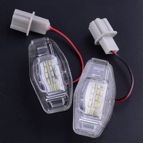 DWCX 1 Pair White LED License Plate Light Lamp Fit For Honda Civic