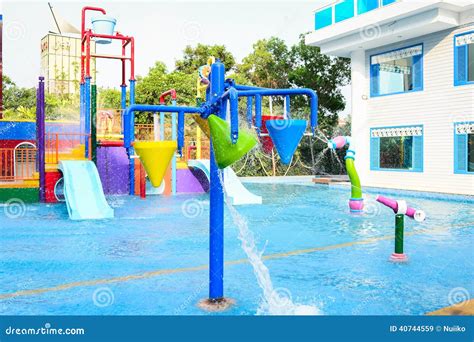 Small Water Park Playground. Stock Image - Image of enjoyment, high: 40744559